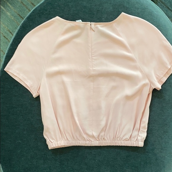 & Other Stories blush pink cropped cap sleeved top - Picture 2 of 5